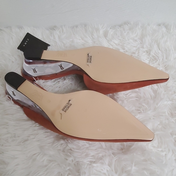 ZARA | LEATHER WEDGES - Picture 4 of 5